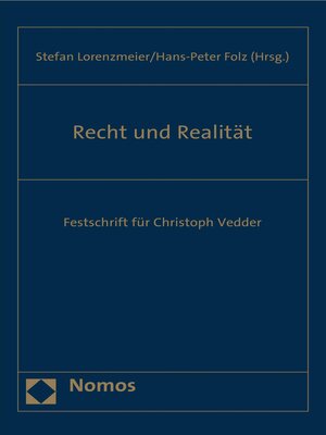 cover image of Recht und Realität